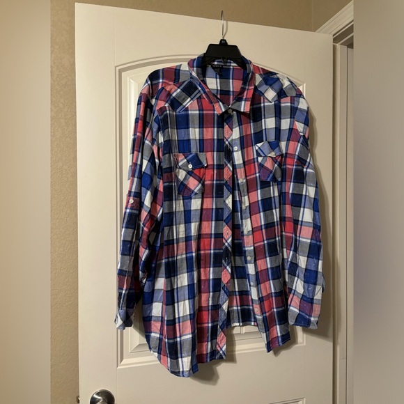 Torrid Bleach Splatter Button Down - Picture 1 of 5